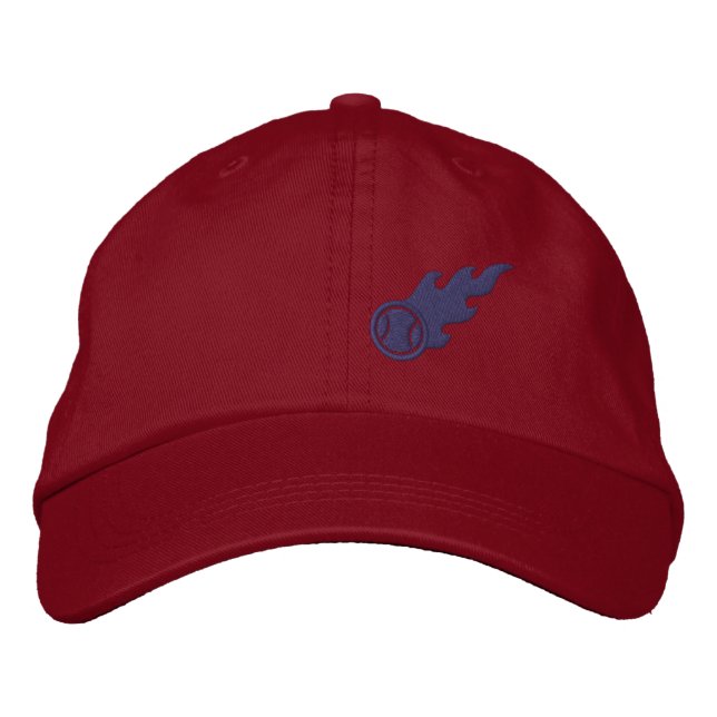 Blazing Tennis Ball Embroidered Hat (Front)