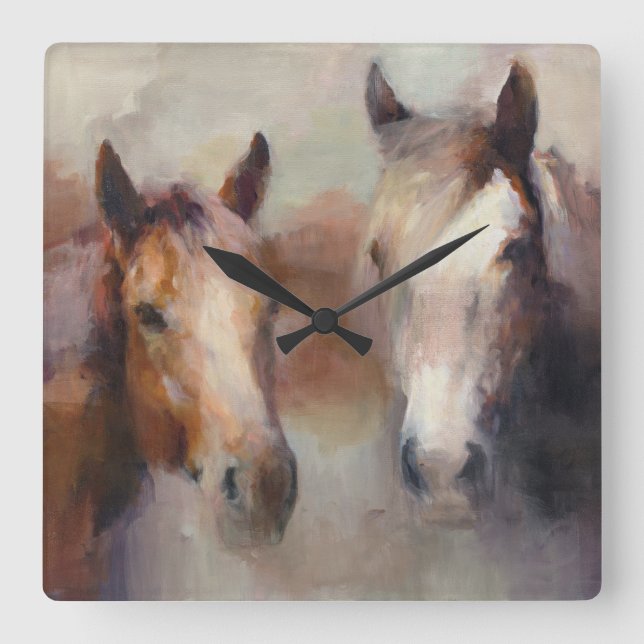 Blazing The West Square Wall Clock (Front)