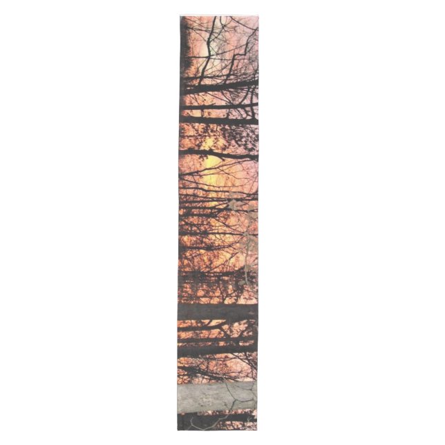 Blazing Woodland Sunset Medium Table Runner (Front)