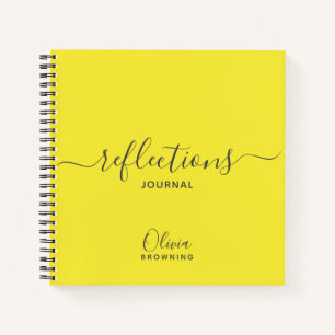 Blazing Yellow Personalized Reflections Journal