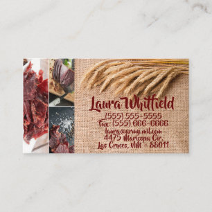 Blé carte de visite sur Burlap Sack Pays Rustique
