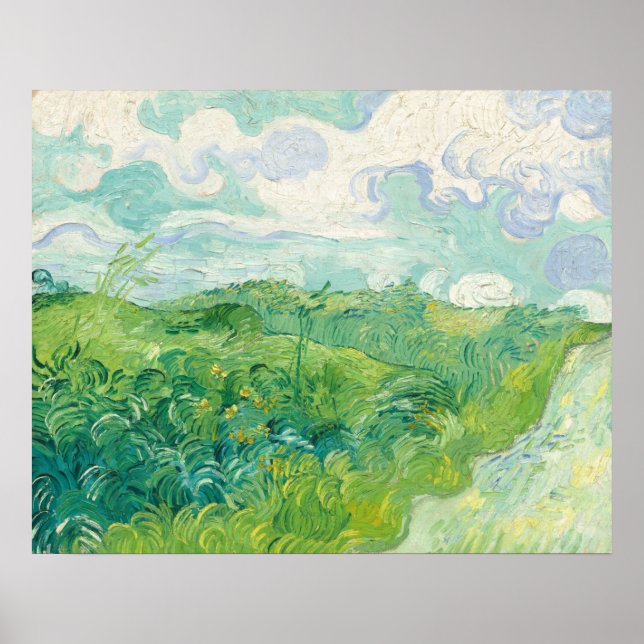 Blé Fields - Vincent van Gogh Poster d'art (Devant)