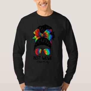 Bleach Best Nana Ever Tie Dye Messy Bun Hair Mothe T-Shirt