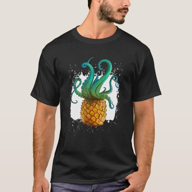 Bleach Pineapple Octopus Funny Summer Tee (Front)