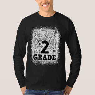 Bleached 2nd Grade Typography Team 2nd Grade Back T-Shirt