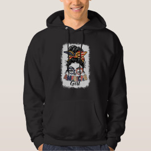 Bleached All American Girl Messy Bun 4th Of July A Hoodie