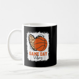 Bleached Basketball Game Day Vibes Basketball Mom Coffee Mug