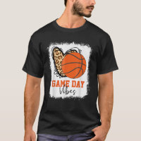 Bleached Basketball Game Day Vibes Basketball Mom