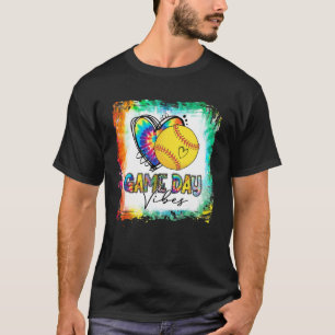 Bleached Basketball Game Day Vibes Softball Mom T-Shirt