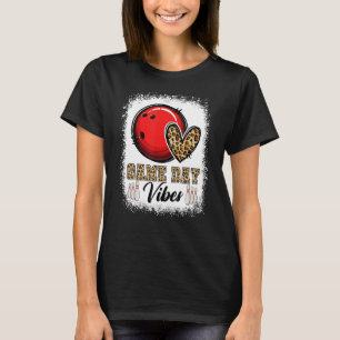 Bleached Bowling Game Day Vibes Bowling Mom Game D T-Shirt