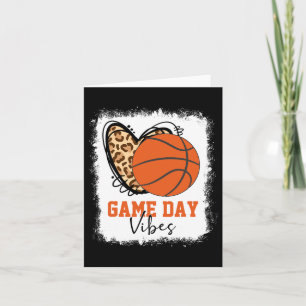 Bleached Bysketbyll Game Day Vibes Bysketbyll Mom  Card
