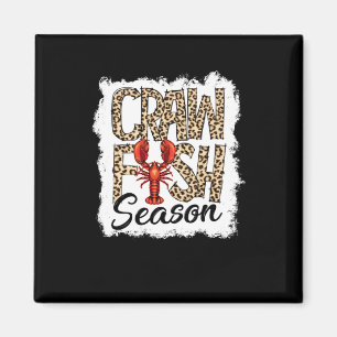 Bleached Crawfish Season Leopard Crawfish Boil Magnet