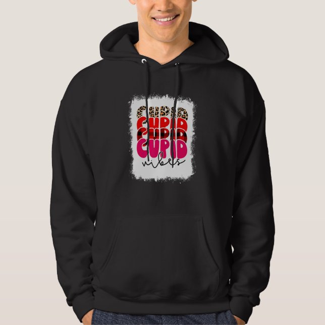 Bleached Cupid Vibes Happy Valentines Day 2023 Wom Hoodie (Front)