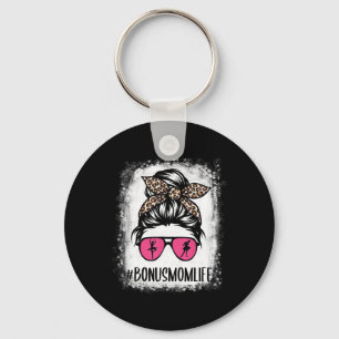 Bleached Dance Bonus Mom Messy Bun Leopard Ballet Keychain