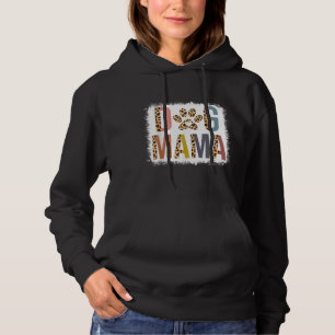 Bleached Dog Mama Leopard & Boho Mom Life Mothers  Hoodie
