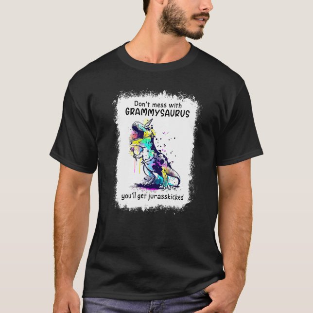 Bleached Don't Mess With Grammysaurus You'll Get J T-Shirt (Front)