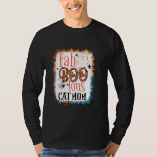 Bleached Faboolous Cat Mom Halloween Costume Cat M T-Shirt