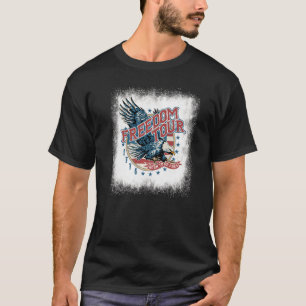 Bleached Freedom Tour Eagle American Flag 4th Of J T-Shirt