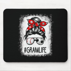 Bleached Gram Life Soccer Messy Bun Bysebyll Game  Mouse Pad