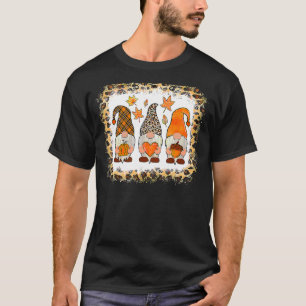 Bleached Happy Fall Y'all Gnome Pumpkin Autumn Tha T-Shirt