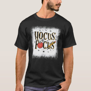 Bleached Hocus Focus Pumpkin Teacher Life Hallowee T-Shirt