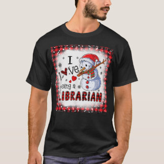 Bleached I Love Being A Librarian Funny Christmas  T-Shirt
