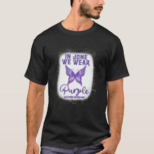 Bleached In June We Wear Purple Alzheimer's Awaren T-Shirt