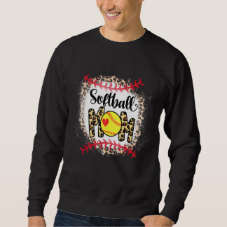 Bleached Leopard Ball Mom Mother's Day Softball Mo Sweatshirt