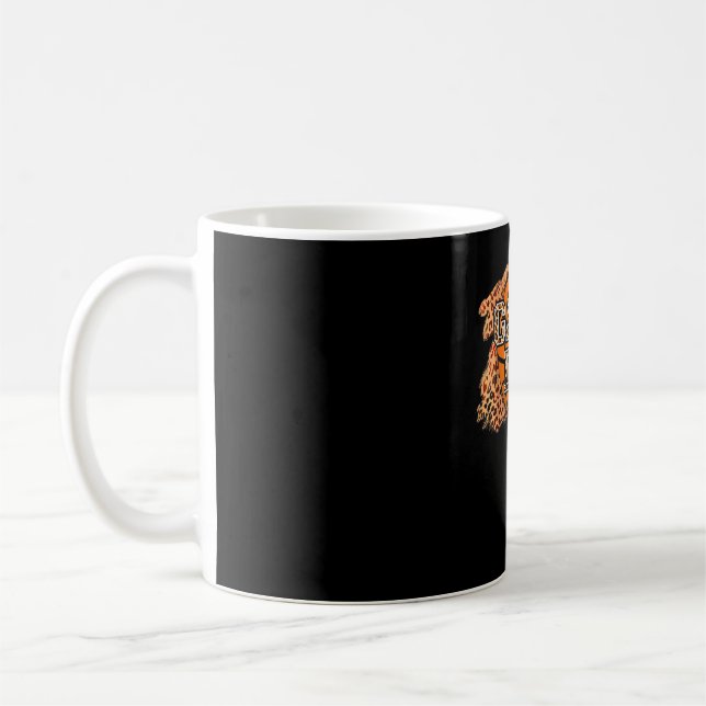 Bleached Leopard Basketball Game Day Vibes Basketb Coffee Mug (Left)