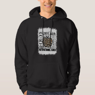 Bleached Leopard Instructional Coach Typography Te Hoodie