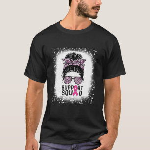 Bleached Leopard Messy Bun Hair Support Squad Brea T-Shirt