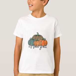 Bleached Leopard Pumpkin Autumn Its Fall Yall Than T-Shirt