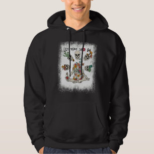 Bleached Let That Sh Go Floral Skeleton Doing Yoga Hoodie