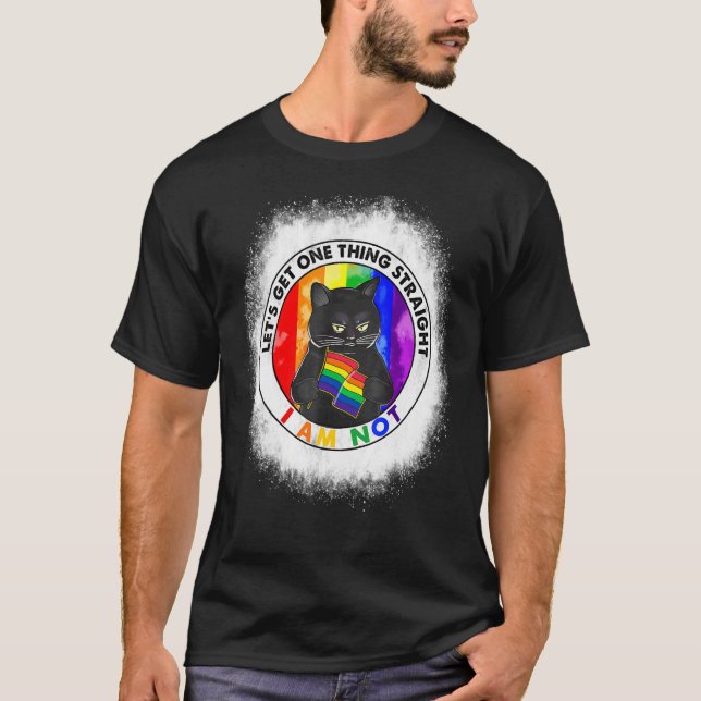 Bleached Let's Get One Thing Straight Black Cat Lg T-Shirt (Front)