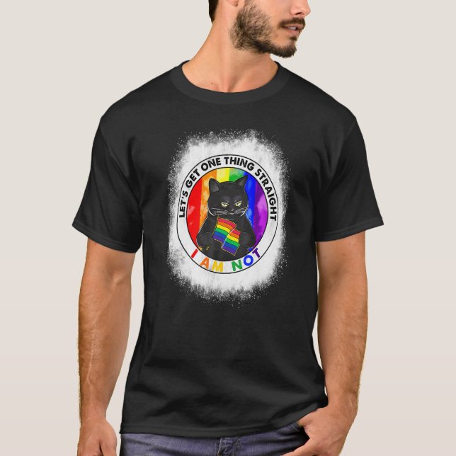 Bleached Let's Get One Thing Straight Black Cat Lg T-Shirt (Front)