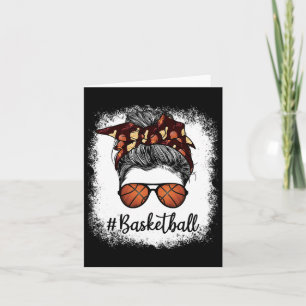 Bleached Life Bysketbyll Mom Leopard Messy Bun Gle Card