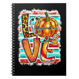 Bleached Nurse Life Love Pumpkin Thanksgiving Nurs Notebook