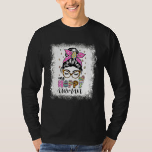 Bleached One Hoppy Airman Bunny Easter Day T-Shirt