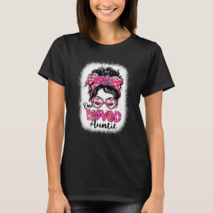 Bleached One Loved Auntie Messy Bun Women Valentin T-Shirt