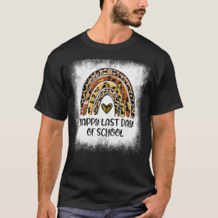Bleached Rainbow Happy Last Day Of School Summer T T-Shirt
