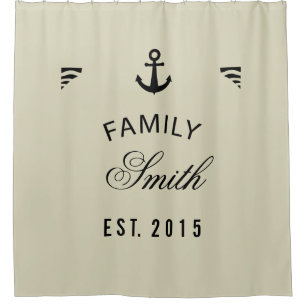 Bleached Sand Family Name Anchor Personalized