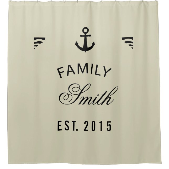 Bleached Sand Family Name Anchor Personalized (Front)