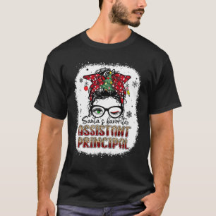 Bleached Santa's Favourite Assistant Principal Mes T-Shirt