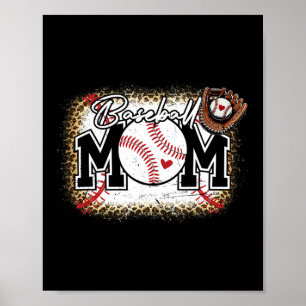 Bleached Sell Mom Leopard Sell Lover Mother's Day  Poster