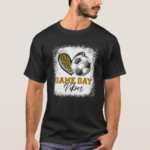 Bleached Soccer Game Day Vibes Soccer Mom Day Moth T-Shirt