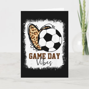 Bleached Soccer Game Day Vibes Soccer Mom Game Day Card