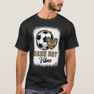 Bleached Soccer Game Day Vibes Soccer Mom Game Day T-Shirt