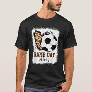 Bleached Soccer Game Day Vibes Soccer Mom Game Day T-Shirt