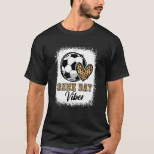 Bleached Soccer Game Day Vibes Soccer Mom Game Day T-Shirt