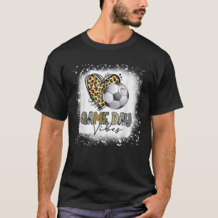 Bleached Soccer Game Day Vibes Soccer Mom Game Day T-Shirt